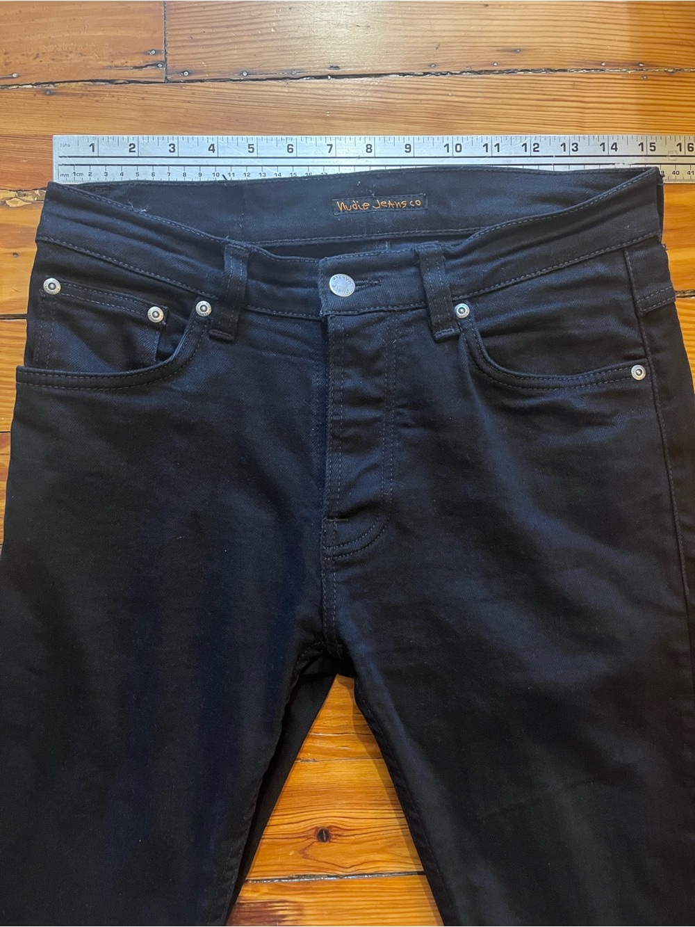 Nudie Jeans Grim Tim Dry Everblack Black Jeans — Tagged 31x30 (actual 30x27)